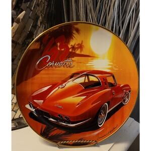 1963 Chevy Corvette by Donald Wieland LE Porcelain Franklin Mint Collector Plate